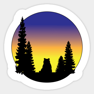 Sitting Bear Sticker
